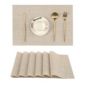 Sous-plat en PVC simple, antidérapant et résistant à la chaleur, pour usage domestique, style moderne minimaliste, sous-plat carré 45x30 cm - Product Image 5