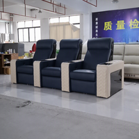 Fauteuil inclinable électrique intelligent de luxe pour cinéma maison VIP, en cuir, avec structure en bois, écologique