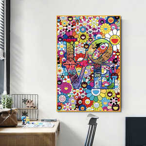 פרח בלום אהבה חמה קיר תמונות בד ציור בית תפאורה Cuadros סלון קישוט - Product Image 6