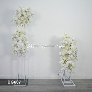 DKB Meilleures ventes de décorations et fournitures de mariage, arrangement de fleurs en soie blanche de haute qualité pour la décoration de mariage à domicile - Product Image 3