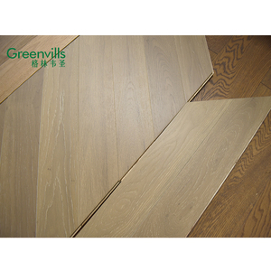 En stock!! Prix d'usine!! Plancher machiné de chêne de chevron, <span class=keywords><strong>bois</strong></span> naturel, <span class=keywords><strong>bois</strong></span> dur chaulé blanc d'intérieur utilisé - Product Image 3