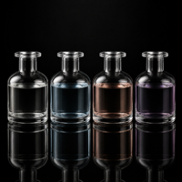 Lot en gros de diffuseurs d'arômes en verre dépoli mat, forme cylindrique carrée, acceptant la personnalisation des couleurs Pantone pour la décoration parfumée de la maison