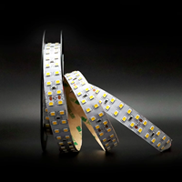 24V SMD2835 lampu Strip LED fleksibel, lampu LED 240 baris ganda/m 15mm IP20 latar belakang dapat diredupkan dekorasi dinding & langit-langit