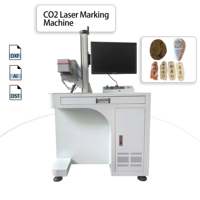Machine de marquage laser CO2 à tube métallique RF 30W 300x300mm avec cabinet fermé pour le givrage des surfaces en verre, céramique et pierre