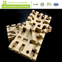 Plateau en pulpe de bagasse de canne à sucre biodégradable sur mesure, insert en papier pressé à sec écologique pour l'emballage de pièces de vélo pour enfants