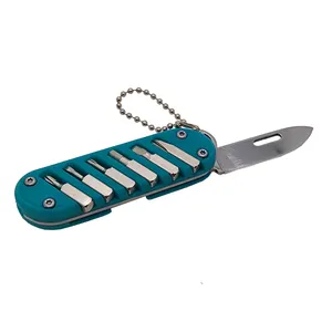 Di alta qualità in acciaio inox multi coltello pieghevole strumento con portachiavi multi cacciavite set strumento a mano per il regalo di affari