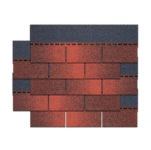 厂家直销批发3合1红色单沥青壁板瓦沥青瓷砖价格便宜