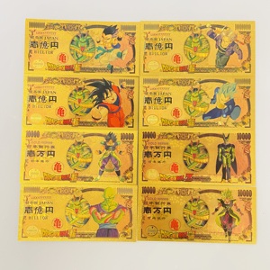 Billetes de Oro de la <span class=keywords><strong>Serie</strong></span> de Anime Japonés Dragon Ball Saiyan de Kindian, Tarjeta Coleccionable de Anime, Moneda Conmemorativa de Anime - Product Image 1