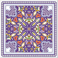 Tapis de jeu de Mahjong américain vintage à motif mandala symétrique, tapis de jeu carré antidérapant et insonorisant pour jeux de table