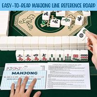 Lot de 4 lecteurs de lignes de Mahjong en acrylique, guide des règles du Mahjong pour débutants, accessoires de Mahjong, cadeaux mignons pour les joueuses