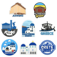 Accessoires de décoration pour sabots à thème Grèce, pour pays de l'UE, incluant des épingles amovibles en PVC, des breloques pour sabots, des boucles et des breloques de style grec