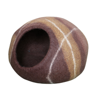 Lit-caverne confortable en laine mérinos écologique pour chat et chien, nid pour animaux fait main, amovible, lavable, design personnalisé pour chatons et animaux de compagnie