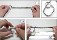 Ошейник-цепочка для собак Collar 001 Cubain, 14 мм, из новой нержавеющей стали, с покрытием из 18-каратного золота, для дрессировки, ошейник-ожерелье для домашних животных