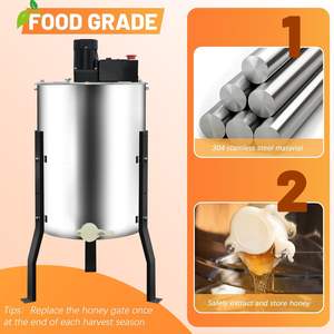 Extractor de Miel Eléctrico Semiautomático con Tambor Giratorio Ajustable para 4 Cuadros de Colmena, Motor para Apicultura - Product Image 6