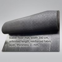 Tapis en caoutchouc robuste pour écurie de chevaux, avec surface à bulles et fond rainuré, antidérapant, absorbant les chocs, stable, pour écurie équestre