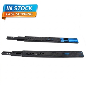 Riel deslizante de <span class=keywords><strong>cierre</strong></span> <span class=keywords><strong>lento</strong></span> de montaje lateral, resistente al desgaste y al óxido, estilo moderno, para cajones y armarios. - Product Image 1