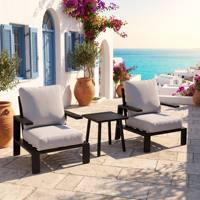 Chaises de plage modernes, confortables, durables et imperméables pour l'extérieur, pour la cour, le jardin de Muskoka, ensemble de bistrot avec structure en aluminium