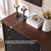Meuble de rangement multifonctionnel en bois massif de style rétro français à quatre tiroirs pour salon, petit appartement, côté canapé