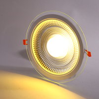 Plafonnier de bureau ultra-fin 6W 10W 15W 20W 25W, encastré, dimmable, sans cadre, carré ou circulaire, en verre, panneau LED