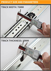 Glissières en acier à extension complète de 76 mm, robustes, pour camion de service, tiroir à outils, glissière à roulement à billes avec verrouillage, verrouillage et déverrouillage, meubles de <span class=keywords><strong>cuisine</strong></span> - Product Image 6