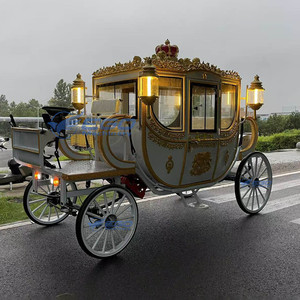 Calèche électrique de mariage, calèche de luxe à chevaux pour mariage, chariot touristique de tourisme en promotion, calèche classique - Product Image 3