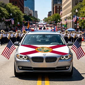 Bandera elástica para capó de coche, superventas, para vehículos de Florida, EE. UU., bandera personalizada para coche, bandera para el día del partido de fútbol americano, bandera para capó, pancarta para exteriores, para automóvil - Product Image 5