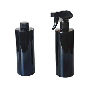 Wholesale 500ml 17oz Refillable Plastic PET Matte Black Empty Cleaner Trigger Spray Bottle - Product Image 1