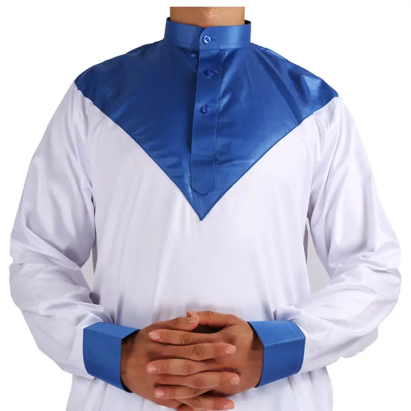 2021 sıcak satış Dubai müslüman yeni tasarım erkek mizaç moda elbise İslam giyim Thobe