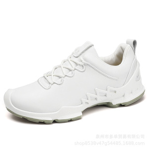 Chaussures décontractées confortables pour hommes, baskets blanches, chaussures de marche rembourrées, style polyvalent pour l'extérieur - Product Image 6