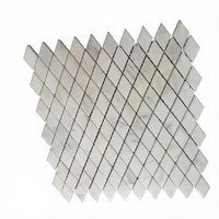 Mosaïque en marbre en forme de losange, motif en losange, finition polie ou brute pour les carreaux muraux et de sol