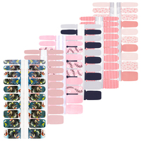 Huizi Factory Supplies Glitter Color Gel Nail Polish Wrap Sticker