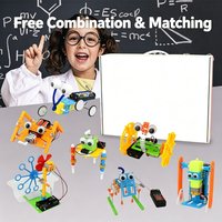 Kit d'expériences scientifiques STEM, ensemble de robotique DIY, jouet éducatif en bois à assembler, projet scolaire pour enfants, boîte cadeau, vente en gros, sans batterie
