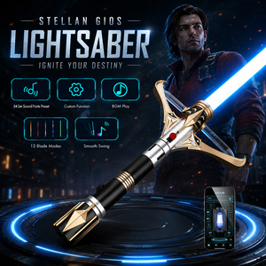 <span class=keywords><strong>Sabre</strong></span> <span class=keywords><strong>laser</strong></span> de <span class=keywords><strong>luxe</strong></span> Stellan Gios avec poignée en métal, garde transversal, <span class=keywords><strong>sabre</strong></span> <span class=keywords><strong>laser</strong></span> Pixel Xeno4.0, mouvement fluide, épée <span class=keywords><strong>laser</strong></span> lourde pour duels, collection - Product Image 1