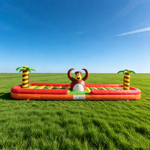 Piste <span class=keywords><strong>de</strong></span> course gonflable style <span class=keywords><strong>jungle</strong></span>, tapis d'obstacles gonflable animaux <span class=keywords><strong>de</strong></span> dessin animé pour <span class=keywords><strong>la</strong></span> location <span class=keywords><strong>de</strong></span> terrains <span class=keywords><strong>de</strong></span> jeux pour enfants - Product Image 1