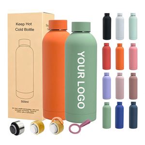 Wholesale Custom Logo Water Bottle 500ml <b>Small</b> Mouth Sports Bottle Stainless Steel Vacuum Insulated Water Bottle - Product Image 1