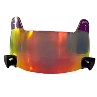 2024 nouveau casque de rugby de football américain visière lunettes UV lentille HD Logo personnalisé différentes tailles cambrure lunettes large champ de Vision