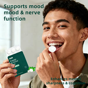 Goma <span class=keywords><strong>de</strong></span> Mascar Energética com Cafeína, L-Teanina e B12 para Aumento do Foco Mental – Atacado e OEM com Marca Própria - Product Image 4