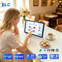 Tableta Android para Pedidos en Restaurantes con Pantalla Táctil y Base de Carga para Selección de Menú en Cafeterías y Servicio a Mesa