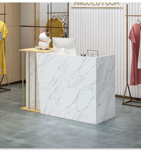 Modern Minimalist kasiyer sayacı giyim mağazası küçük sayaç ticari bar berber dükkanı güzellik salonu resepsiyon masası - Product Image 2