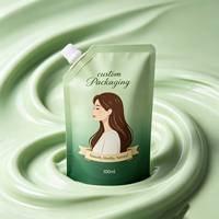Sachet souple de 100 ml pour coloration capillaire bio en gros, avec bouchon à vis, végétalien, anti-fuite, imprimé sur mesure, emballage cosmétique