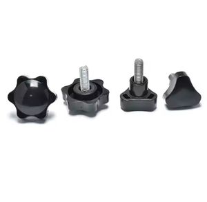 M3 M4 M5 M6 M8 M10 M12 Stainless Steel <strong>Threaded</strong> Knurled Head Thumb Screw Black Plastic Handle Adjustment Thumb <strong>Knob</strong> Screw - Product Image 2