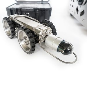 Rotación de 360 grados IP68 impermeable CCTV alcantarillado línea principal inspección de tuberías Cámara robótica sobre orugas con Cable de 100M - Product Image 4