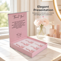 Coffret d'emballage en papier pour vernis à ongles magnétique de marque privée, boîte personnalisée pour kit de vernis à ongles gel avec insert en EVA pour présentation