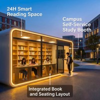 HAUMR Library Holds Locker RemoteLocker: Estructuras Modulares Personalizables de Lujo y Modernas para Cabinas, Barra de Libros Inteligente para Campus