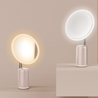 Espejo de Maquillaje LED Inteligente - Diseño Portátil de Escritorio con Control Táctil para Uso en el Hogar y Viajes
