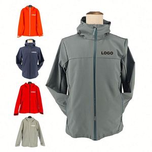 Design Custom Men's Outdoor Sports <b>Jackets</b> Waterproof Hiking Climbing Clothing Zipper Breathable Plus Size Blouson Printed - Product Image 1