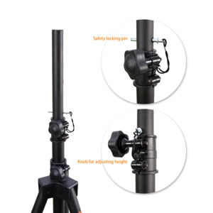 Support pour enceintes de scène et subwoofer CNBear K-306-1B, capacité de charge 50 kg, réglage de la hauteur de 106 à 183 cm - Product Image 3