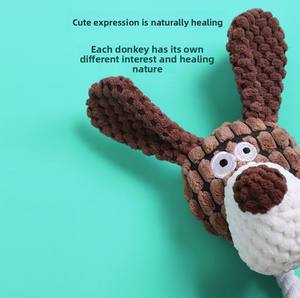 Çevre dostu küçük Pet çiğnemek oyuncaklar sevimli peluş gıcırtılı köpekler Puppies için günlük kullanım için keten malzeme - Product Image 2