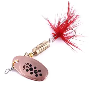 6.5CM-5.3G-6 # plume crochet lame rotative filature leurres de pêche pêche spinner cuillère leurres