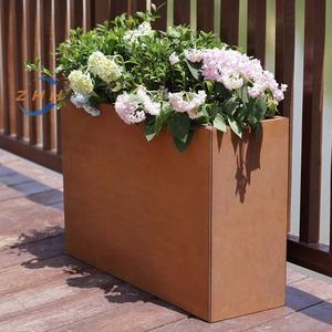 Maceta de acero Corten Diseño de metal clásico Recubierto de polvo para colgar piso o uso en centro comercial para bonsái - Product Image 5